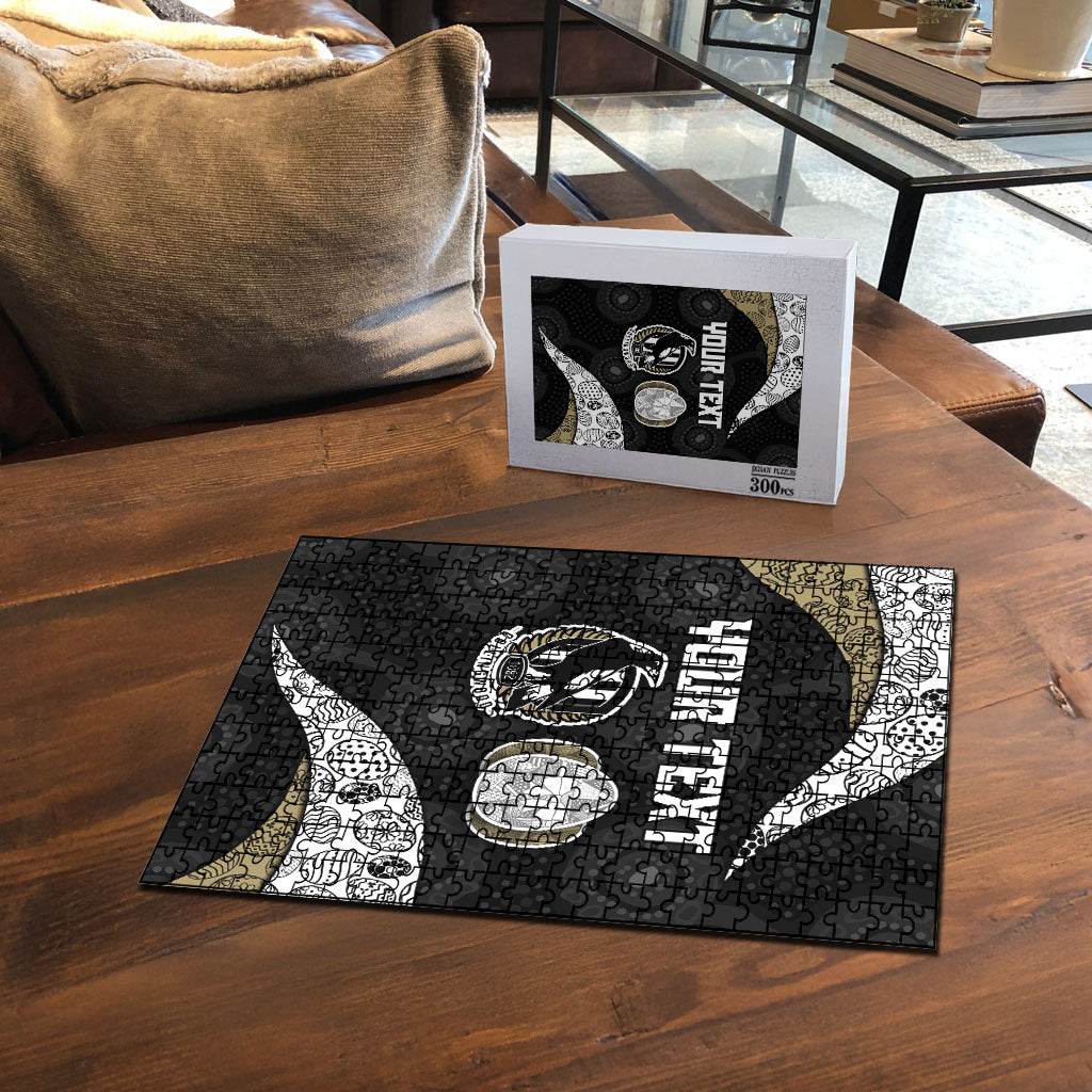 Personalized Magpie Football Puzzle Easter Egg Pattern Monochrome Tribal Dot Art Style