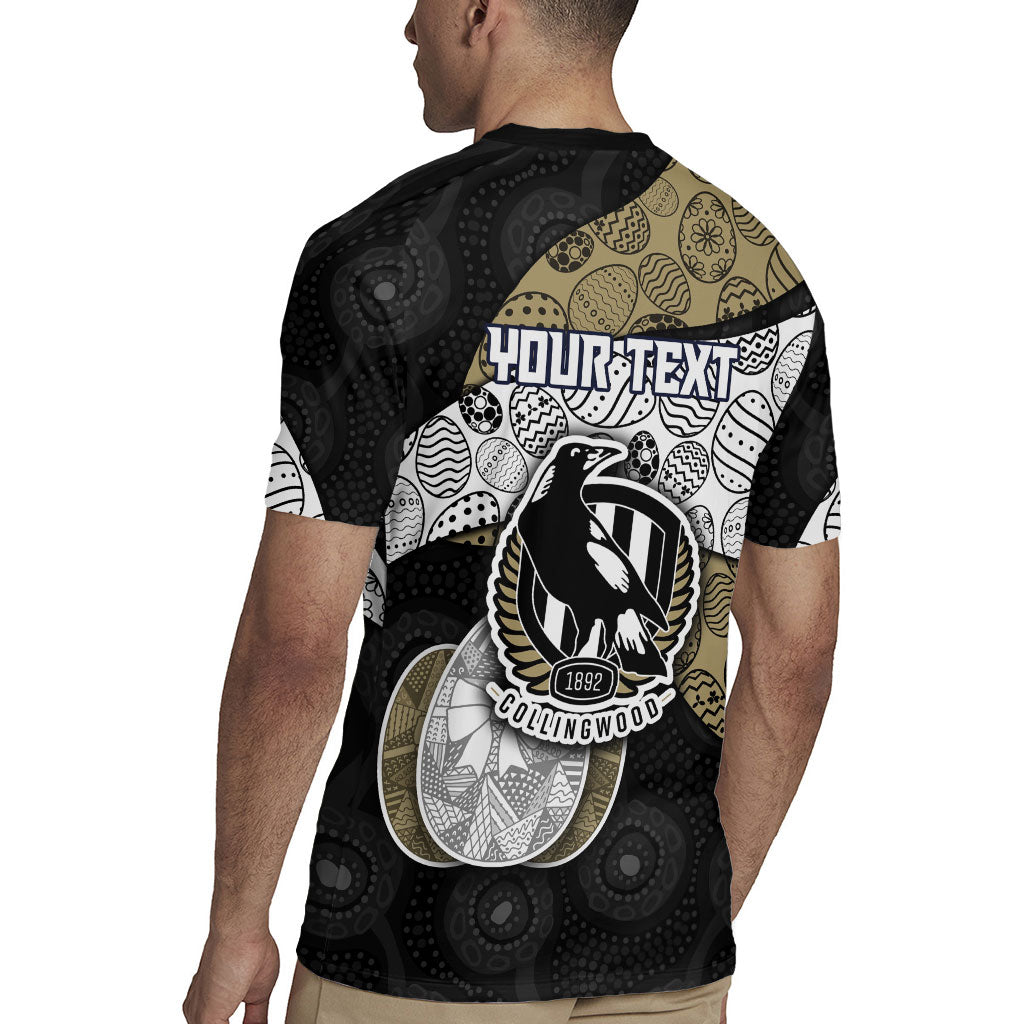Personalized Magpie Football Rugby Jersey Easter Egg Pattern Monochrome Tribal Dot Art Style