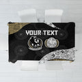 Personalized Magpie Football Tablecloth Easter Egg Pattern Monochrome Tribal Dot Art Style