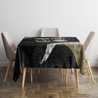 Personalized Magpie Football Tablecloth Easter Egg Pattern Monochrome Tribal Dot Art Style