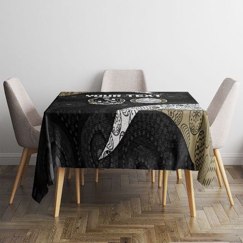 Personalized Magpie Football Tablecloth Easter Egg Pattern Monochrome Tribal Dot Art Style