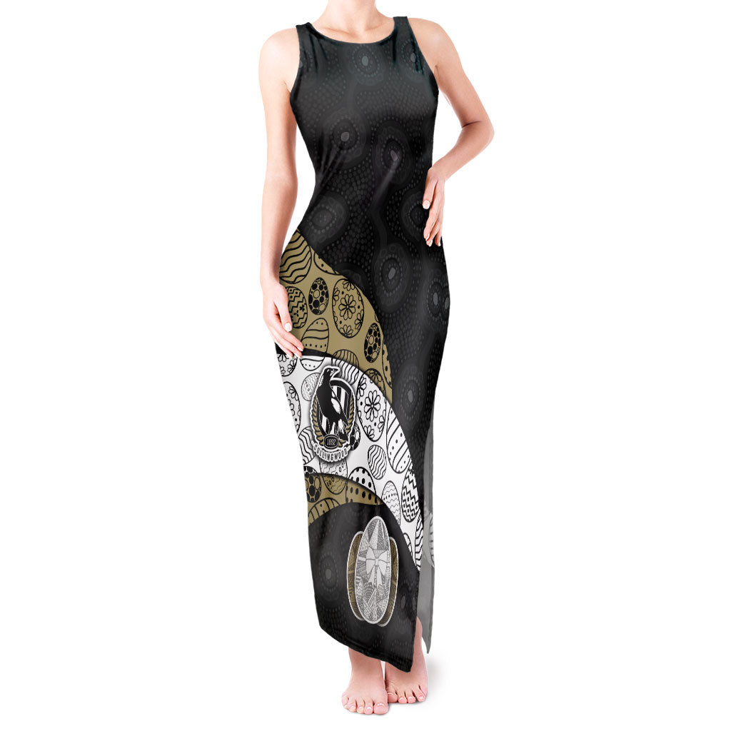 Personalized Magpie Football Tank Maxi Dress Easter Egg Pattern Monochrome Tribal Dot Art Style