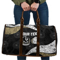 Personalized Magpie Football Travel Bag Easter Egg Pattern Monochrome Tribal Dot Art Style