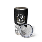 Personalized Magpie Football Tumbler Cup Easter Egg Pattern Monochrome Tribal Dot Art Style