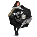 Personalized Magpie Football Umbrella Easter Egg Pattern Monochrome Tribal Dot Art Style