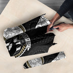 Personalized Magpie Football Umbrella Easter Egg Pattern Monochrome Tribal Dot Art Style