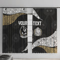 Personalized Magpie Football Window Curtain Easter Egg Pattern Monochrome Tribal Dot Art Style