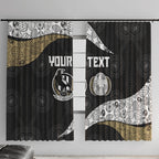 Personalized Magpie Football Window Curtain Easter Egg Pattern Monochrome Tribal Dot Art Style