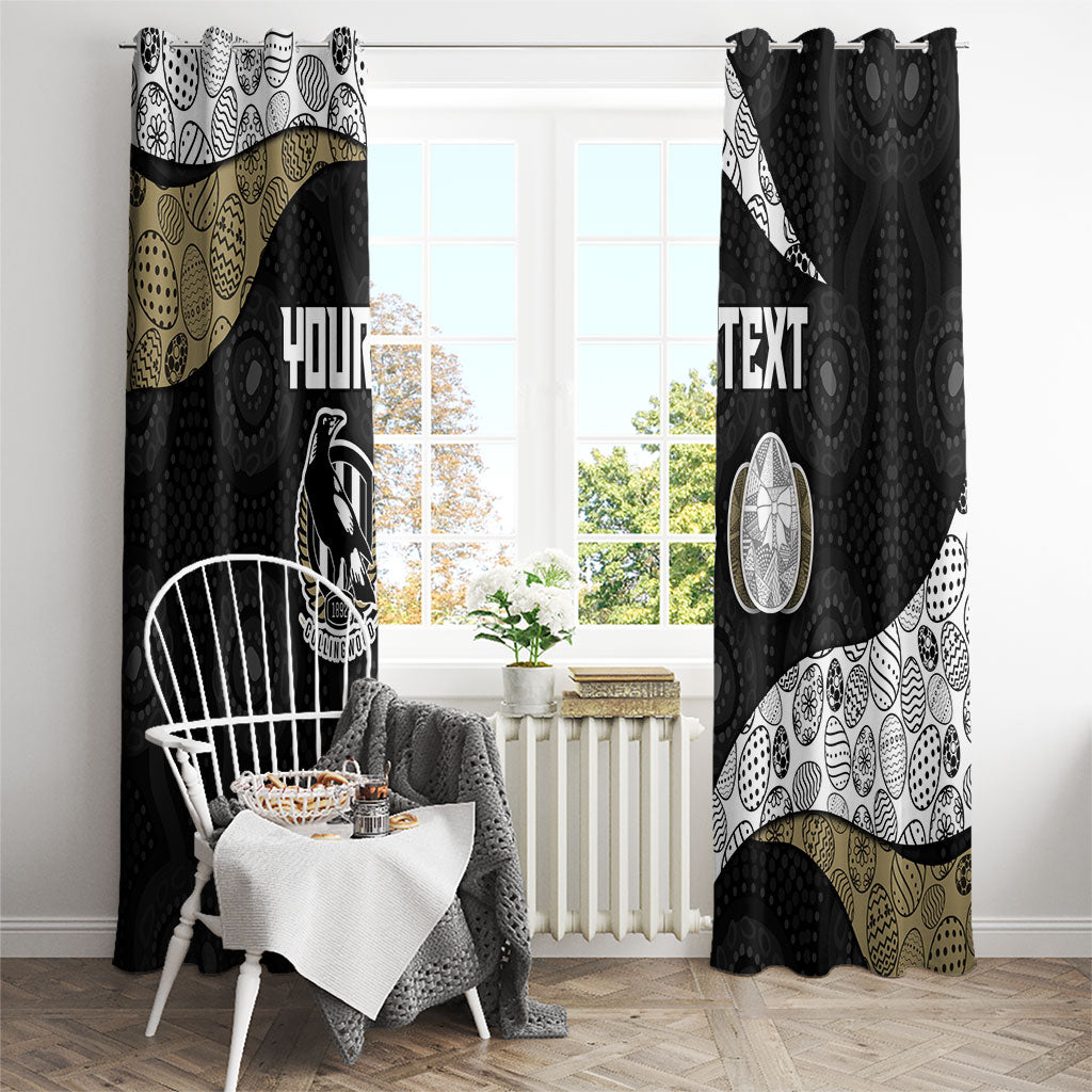 Personalized Magpie Football Window Curtain Easter Egg Pattern Monochrome Tribal Dot Art Style
