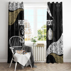 Personalized Magpie Football Window Curtain Easter Egg Pattern Monochrome Tribal Dot Art Style