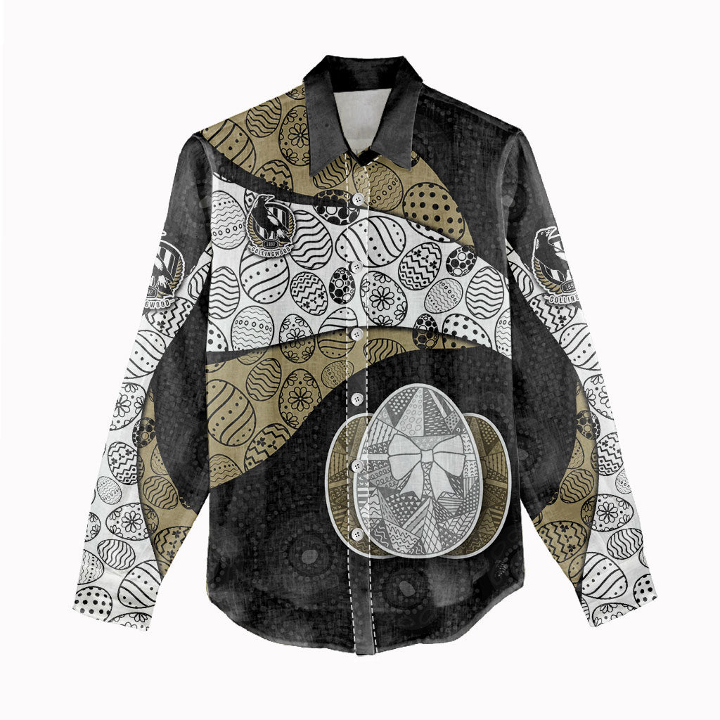 Personalized Magpie Football Women Casual Shirt Easter Egg Pattern Monochrome Tribal Dot Art Style