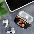 Personalized Giants Football AirPods Case Easter Egg Pattern Orange Monochrome Tribal Dot Style
