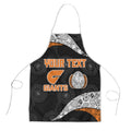 Personalized Giants Football Apron Easter Egg Pattern Orange Monochrome Tribal Dot Style