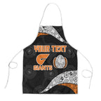 Personalized Giants Football Apron Easter Egg Pattern Orange Monochrome Tribal Dot Style