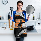 Personalized Giants Football Apron Easter Egg Pattern Orange Monochrome Tribal Dot Style