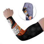 Personalized Giants Football Arm Sleeves Easter Egg Pattern Orange Monochrome Tribal Dot Style