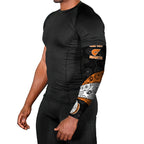 Personalized Giants Football Arm Sleeves Easter Egg Pattern Orange Monochrome Tribal Dot Style