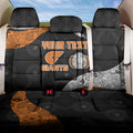 Personalized Giants Football Back Car Seat Cover Easter Egg Pattern Orange Monochrome Tribal Dot Style