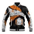 Personalized Giants Football Baseball Jacket Easter Egg Pattern Orange Monochrome Tribal Dot Style