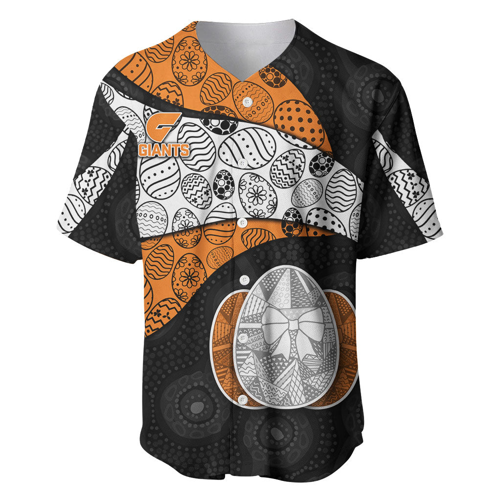 Personalized Giants Football Baseball Jersey Easter Egg Pattern Orange Monochrome Tribal Dot Style