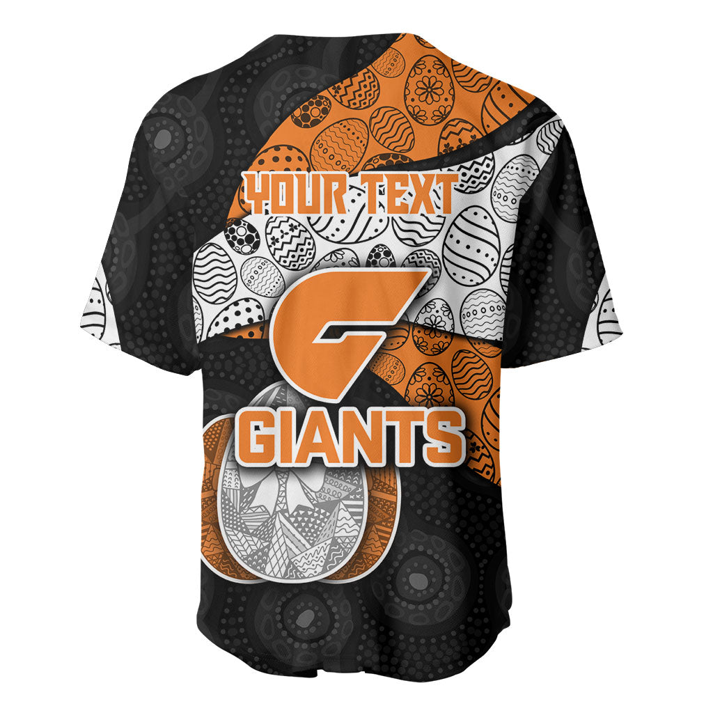 Personalized Giants Football Baseball Jersey Easter Egg Pattern Orange Monochrome Tribal Dot Style