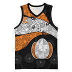 Personalized Giants Football Basketball Jersey Easter Egg Pattern Orange Monochrome Tribal Dot Style