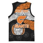 Personalized Giants Football Basketball Jersey Easter Egg Pattern Orange Monochrome Tribal Dot Style
