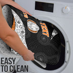 Personalized Giants Football Bathroom Set Easter Egg Pattern Orange Monochrome Tribal Dot Style