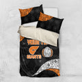 Personalized Giants Football Bedding Set Easter Egg Pattern Orange Monochrome Tribal Dot Style