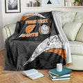 Personalized Giants Football Blanket Easter Egg Pattern Orange Monochrome Tribal Dot Style