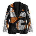 Personalized Giants Football Blazer Easter Egg Pattern Orange Monochrome Tribal Dot Style