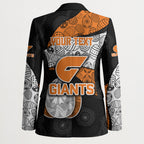 Personalized Giants Football Blazer Easter Egg Pattern Orange Monochrome Tribal Dot Style