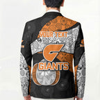 Personalized Giants Football Blazer Easter Egg Pattern Orange Monochrome Tribal Dot Style