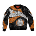 Personalized Giants Football Bomber Jacket Easter Egg Pattern Orange Monochrome Tribal Dot Style