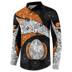 Personalized Giants Football Button Sweatshirt Easter Egg Pattern Orange Monochrome Tribal Dot Style