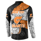 Personalized Giants Football Button Sweatshirt Easter Egg Pattern Orange Monochrome Tribal Dot Style