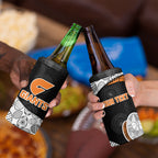 Personalized Giants Football 4 in 1 Can Cooler Tumbler Easter Egg Pattern Orange Monochrome Tribal Dot Style