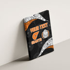 Personalized Giants Football Canvas Wall Art Easter Egg Pattern Orange Monochrome Tribal Dot Style