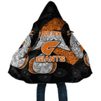 Personalized Giants Football Cloak Easter Egg Pattern Orange Monochrome Tribal Dot Style