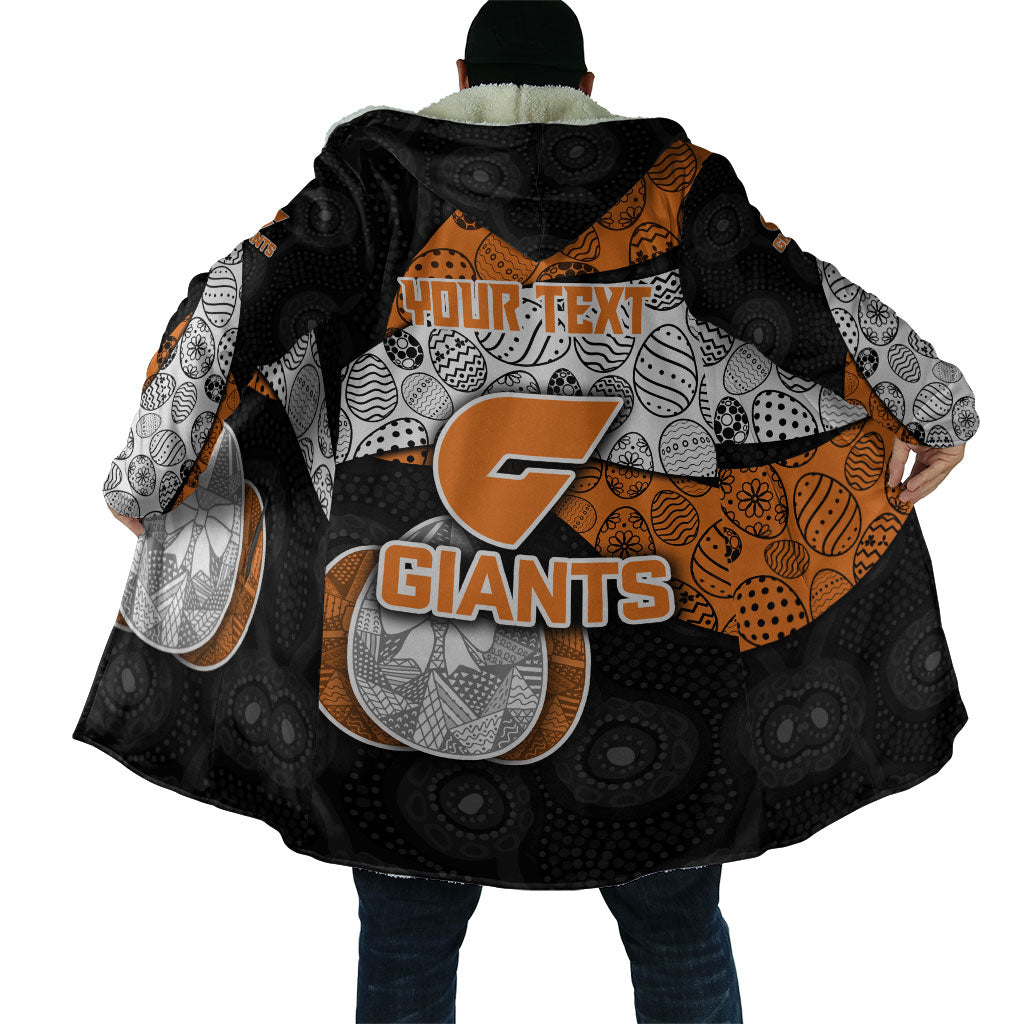 Personalized Giants Football Cloak Easter Egg Pattern Orange Monochrome Tribal Dot Style