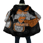 Personalized Giants Football Cloak Easter Egg Pattern Orange Monochrome Tribal Dot Style