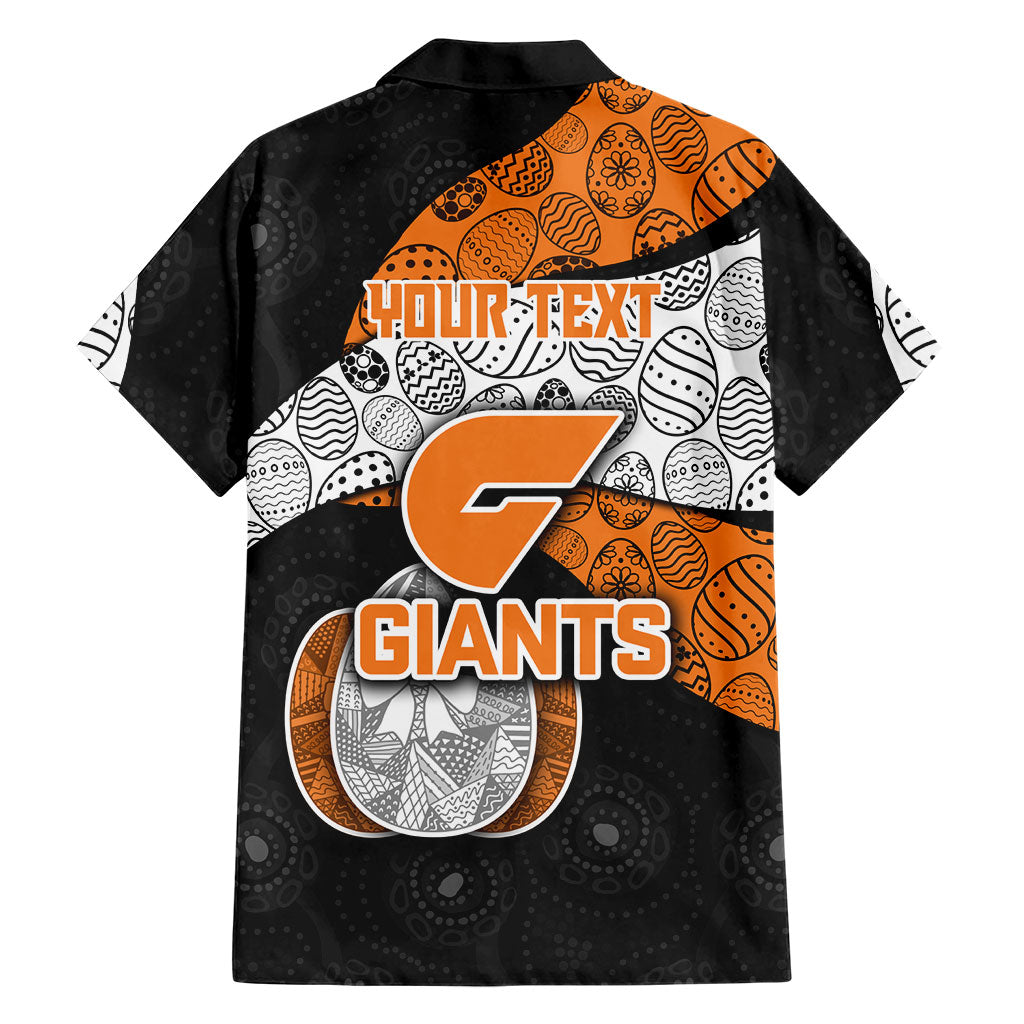 Personalized Giants Football Family Matching Long Sleeve Bodycon Dress and Hawaiian Shirt Easter Egg Pattern Orange Monochrome Tribal Dot Style