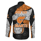 Personalized Giants Football Family Matching Summer Maxi Dress and Hawaiian Shirt Easter Egg Pattern Orange Monochrome Tribal Dot Style