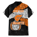 Personalized Giants Football Family Matching Tank Maxi Dress and Hawaiian Shirt Easter Egg Pattern Orange Monochrome Tribal Dot Style