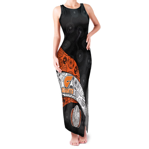 Personalized Giants Football Family Matching Tank Maxi Dress and Hawaiian Shirt Easter Egg Pattern Orange Monochrome Tribal Dot Style