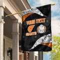 Personalized Giants Football Garden Flag Easter Egg Pattern Orange Monochrome Tribal Dot Style