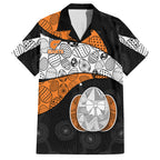 Personalized Giants Football Hawaiian Shirt Easter Egg Pattern Orange Monochrome Tribal Dot Style