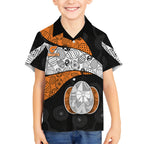 Personalized Giants Football Hawaiian Shirt Easter Egg Pattern Orange Monochrome Tribal Dot Style