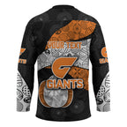 Personalized Giants Football Hockey Jersey Easter Egg Pattern Orange Monochrome Tribal Dot Style