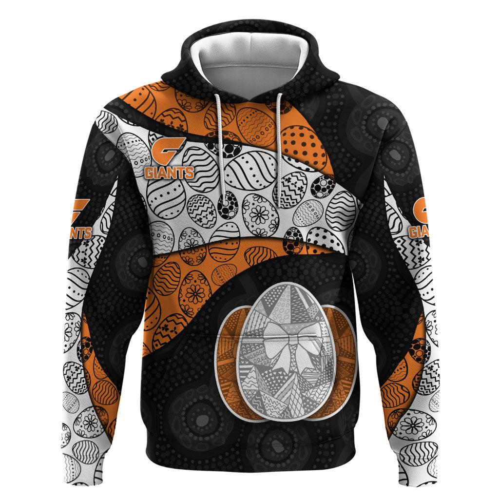 Personalized Giants Football Hoodie Easter Egg Pattern Orange Monochrome Tribal Dot Style